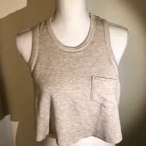 Beige Flowing Crop Top